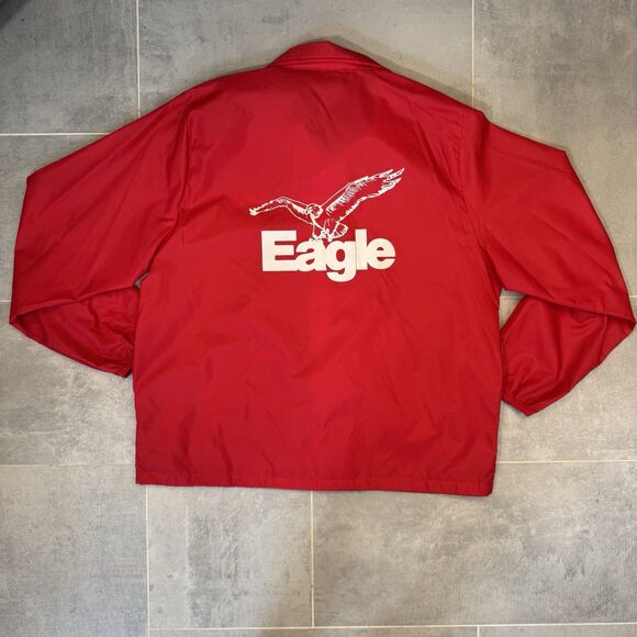 Birdie by Richard A. Leslie Red Windbreaker Eagle Racing Jacket Men’s XL USA 80s - Picture 6 of 13